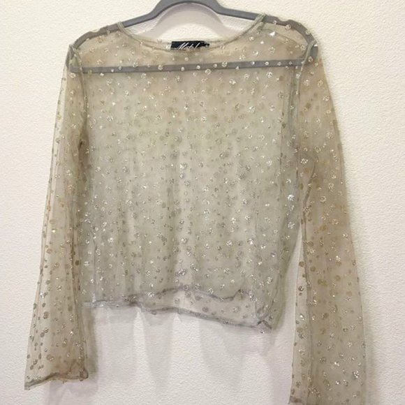 FESTIVAL STYLE - Motel Rocks Sheer Sparkle Top - Picture 2 of 4
